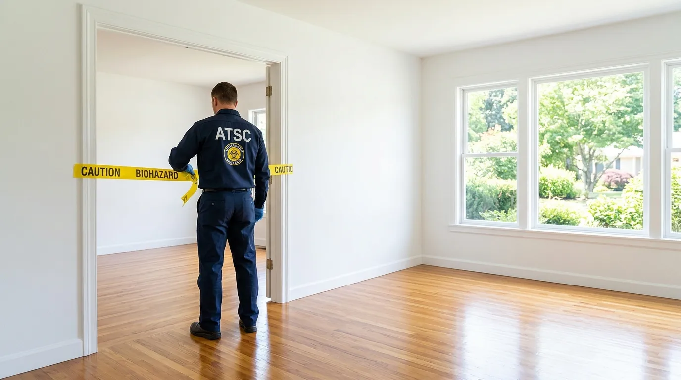 Certified biohazard cleanup crew performing Crime Scene Cleanup in West Lafayette